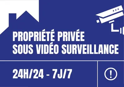 a sign that reads corporate privilege versus video surveillance at Modern Flat in Khouribga in Khouribga