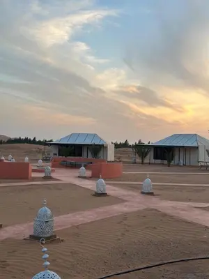 a group of sculptures in the middle of a field at Connect Nomad - Luxury Camp Merzouga in Merzouga