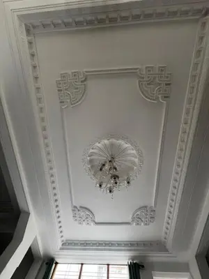 a ceiling with a chandelier in a room at Large 3 Bedrooms Medina center Parking Secure in Fès