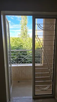 a view from a window of a balcony at Meknès Cozy House by Yas in Meknès