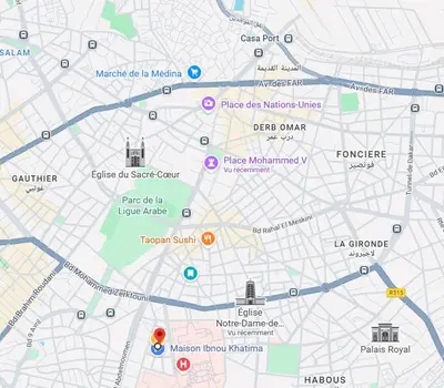 a map of the city of melbourne at Othana in Oulad Akkou