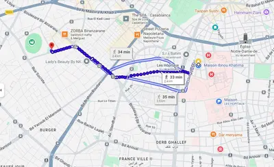 a map of the planned subwayroute at Othana in Oulad Akkou