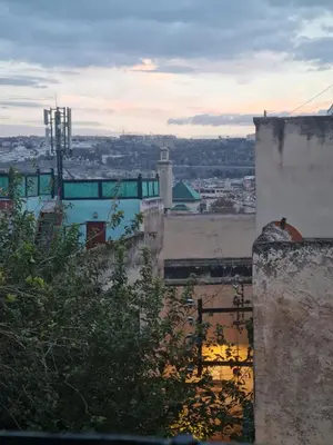 a view of a city from a building at Dar sarah médina Fés in Fès
