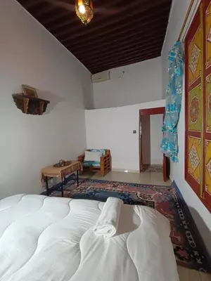 a bedroom with a white bed in a room at Riad Slima Fes in Fès