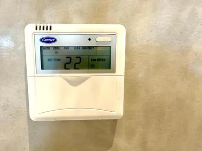 a clock on the wall of a bathroom at Luxury Villa with Private XXL Pool in Azib Oulad Lâdem