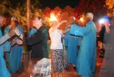 a group of people standing next to each other at Riad Souiguia in Oulad Zbir