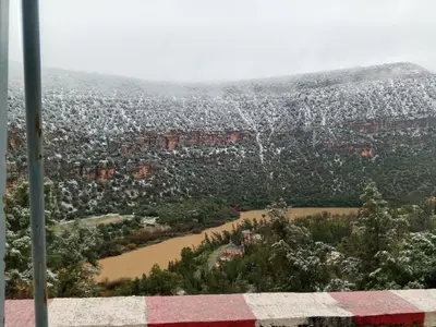 a view of a city from the top of a mountain at Tigmi Nlkhir in Aït Irizane