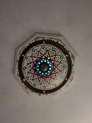 a domed ceiling with a sprinkler at Apartment Amoud with a panoramic view in Fès