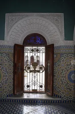 an open door in a room with a wall at 2 BR Charming Apartment Fes in Fès