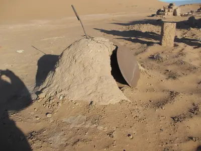 a sand castle in the middle of the desert at Bivouac Draa in Zagora