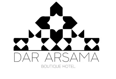 a black and white logo for a bar amani at Riad Dar Arsama in Fès
