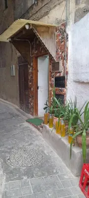 a building with a door and some plants in front of it at Dar Elkorchi in Fès