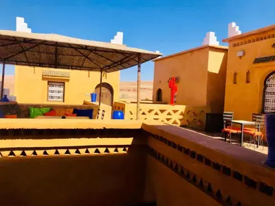 a view from the roof of a building at Kasbah Isfoula and spa in Aït Ben Haddou