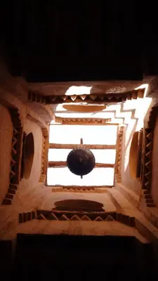 a view from the inside of a building with a window at Kasbah Maktob Tamnougalt in Agdz