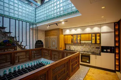 a kitchen with aasteryasteryasteryasteryasteryasteryasteryasteryasteryasteryasteryastery at Dar El Yasmine in Fès