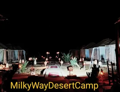 a night view of aulum way desert camp at Milky Way Desert Camp in Merzouga