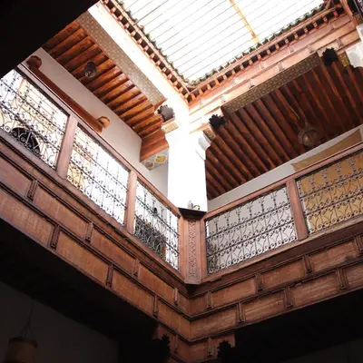 a view of a building with a balcony at Dar Rbab in Fès