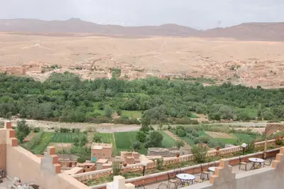 a view of a city from the roof of a building at La Kasbah De Dades in Boumalne