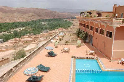 a view of a resort with a swimming pool at La Kasbah De Dades in Boumalne