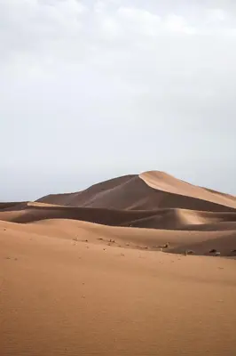 a sand dune in the middle of the desert at Kasbah Aitisfoul in Tagounite