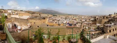 a view of a city with buildings at Maison Famille Tazi in Fès