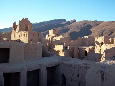 an ancient village in the middle of the desert at Auberge L'Oasis in Foum Zguid
