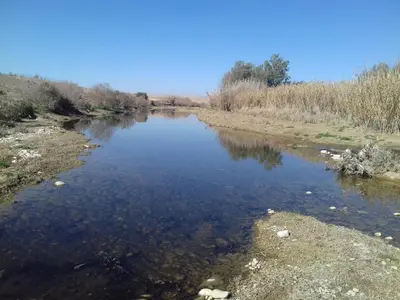 a view of a river from a bridge at Gite porte oasis in Er Rachidia