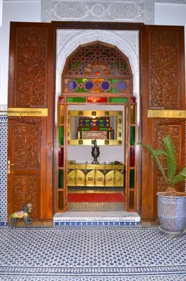 a large room with a altar in a building at Riad Meyssane Fès in Fès