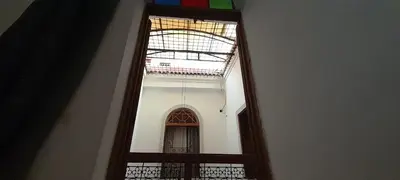 a view of a window in a building at Riad Dar Mystère in Fès