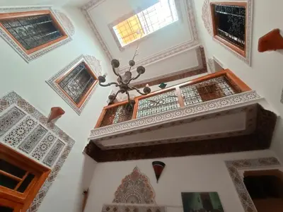 an overhead view of a room with a ceiling at Riad lala Drissia in Gare de Tanger-Fès