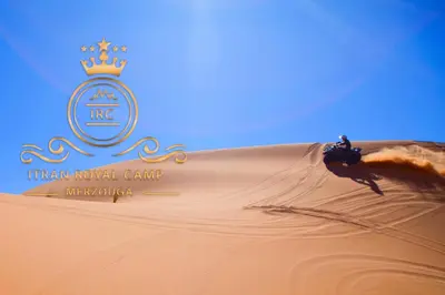 a picture of a sand dune with a royal camel camp at ITRAN ROYAL CAMP in Merzouga
