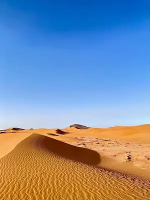 a sand dune in the middle of a desert at Chegaga Starlight Camp - Mhamid Desert Haven in Mhamid