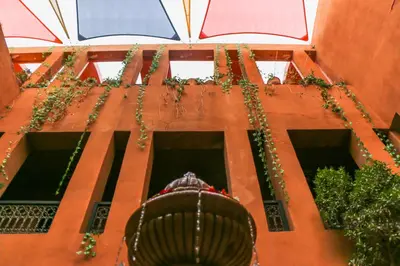 a building with plants on the side of it at Riad Kasbah Omar in Ourika