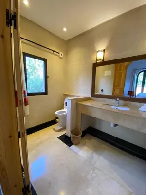 a bathroom with a sink and a toilet at Villa Atlas Secret in Ourika