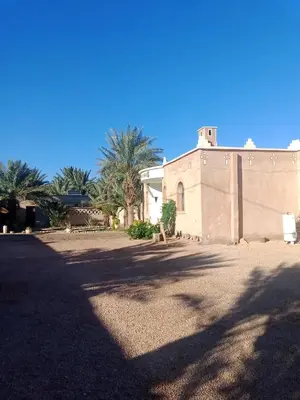 a building with palm trees in front of it at AUBERGE DES ANGES in Zrigat