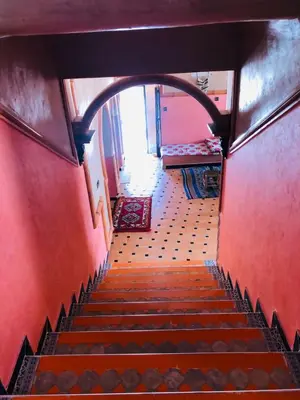 a view of a stairway with stairs in a building at Hotel Restaurant Hollywood Africa in Aït Ben Haddou