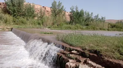 a stream of water flowing down a river at Authentique Berbère in Agoulzi