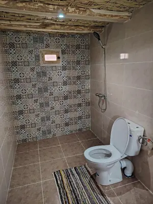 a bathroom with a toilet and a shower at DAR JOUD in Tabourahte